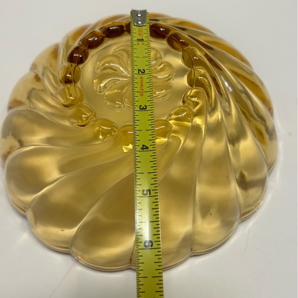 Vintage Hazel Atlas Marigold Amber Swirl Depression Glass Fruit/Dessert Bowl, - Picture 10 of 12